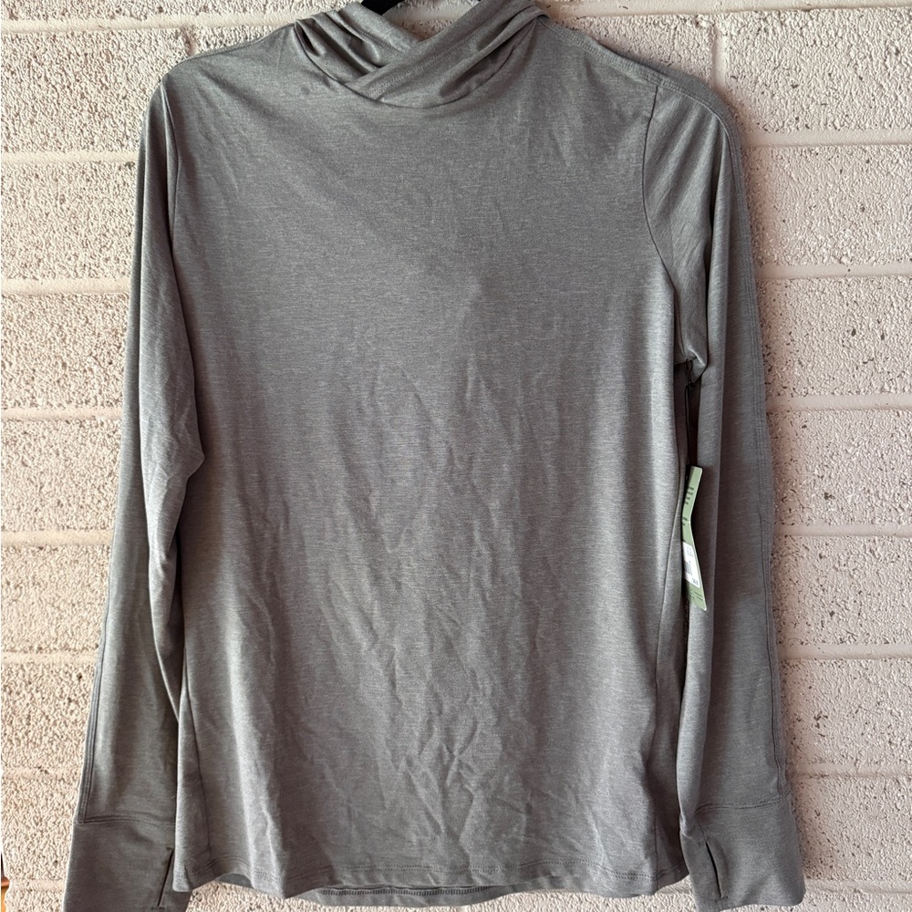 NWT REI Sahara Shade Hoodie Men’s  Long Sleeve Sun Shirt Black Heather Size S
